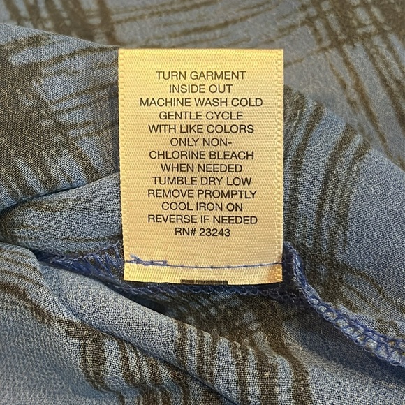 XS New York & Company Blue Checkered Tunic - Picture 6 of 8